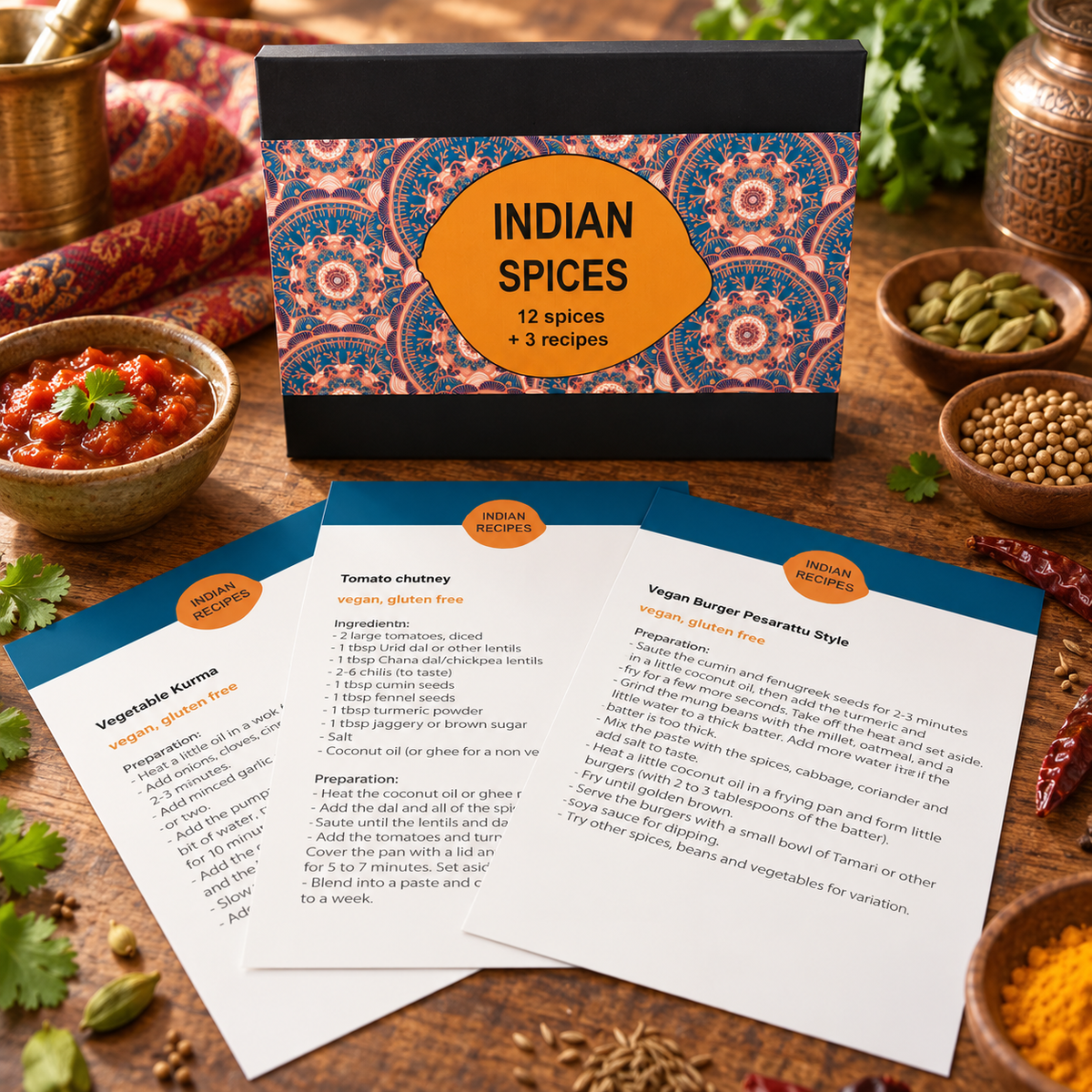 Indische 'Masala' Gewürzebox