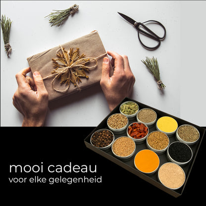 ayurvedische kruiden en 3 recepten in een mooie geschenkdoos, ayurveda kruiden kopen